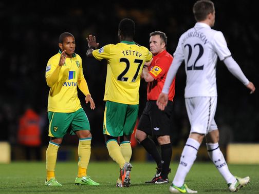 Norwich defeated Tottenham 2-1.&nbsp;