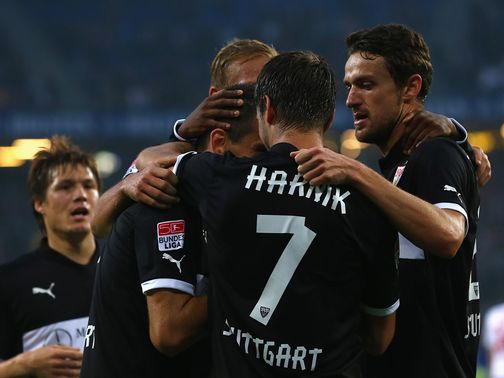 Stuttgart celebrate against Hamburg