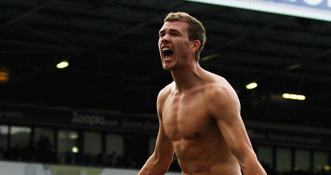 Dzeko celebrates at The Hawthorns