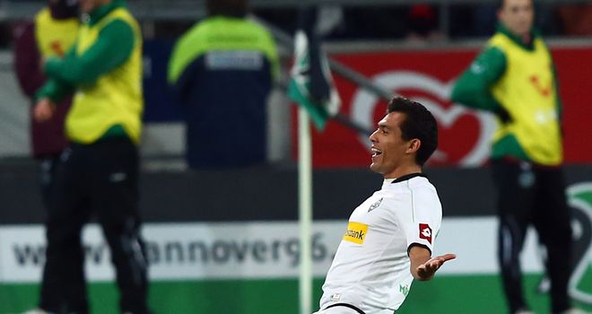 Juan Arango's late free-kick secured victory for Gladbach