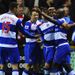 Jason Roberts celebrates with his Reading team-mates after scoring the Royals' opener as they took the upper hand.
