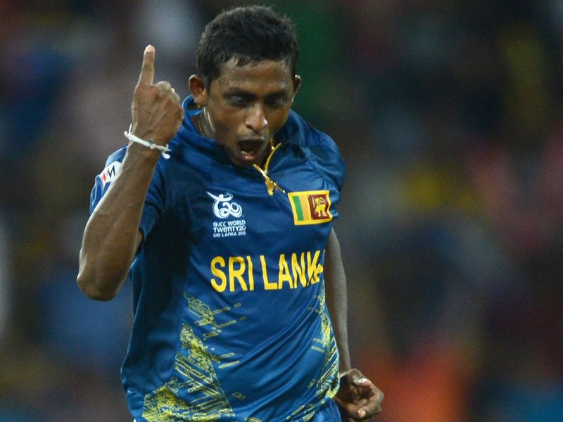 Ajantha Mendis took four wickets in his four overs.