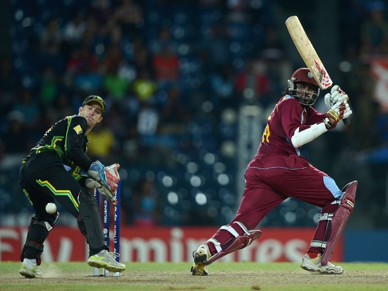 Chris Gayle reached his fifty off 29 balls.