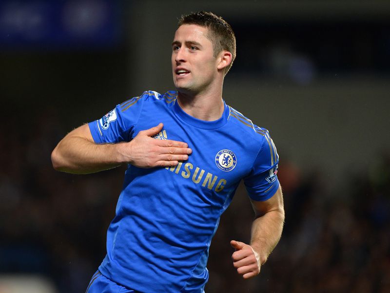 Gary Cahill was also smiling as he pulled Chelsea level after the break.
