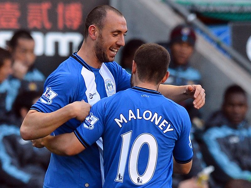 Ivan Ramis put Wigan 1-0 up against West Ham.