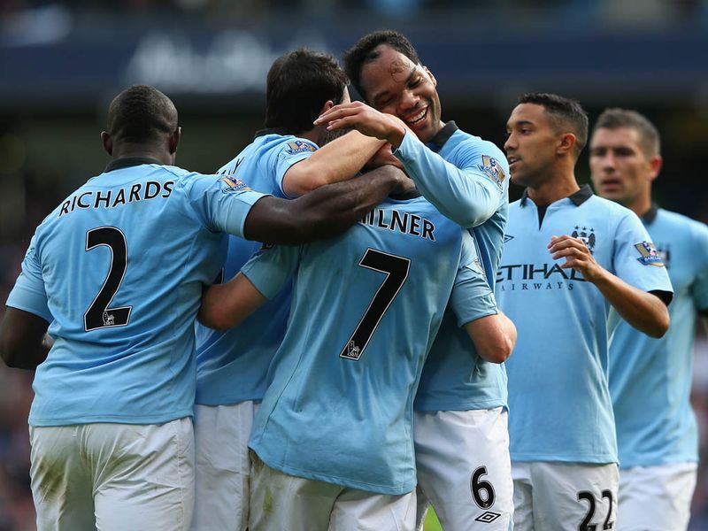 Man City seal victory in the 89th minute when James Milner's free-kick is deflected past Mignolet.
