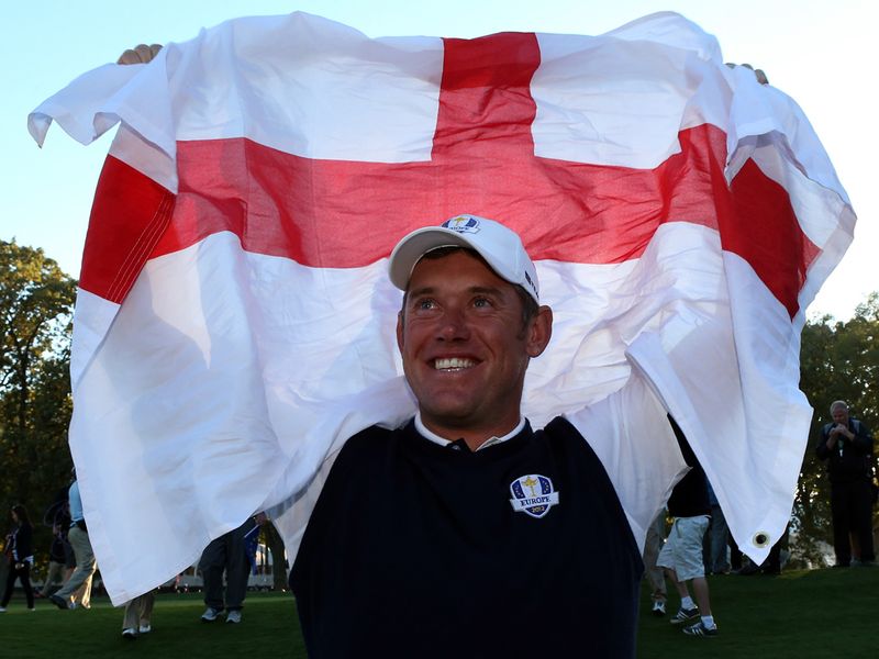 Lee Westwood flies the St. George's Cross and did Europe proud with a big performance today.