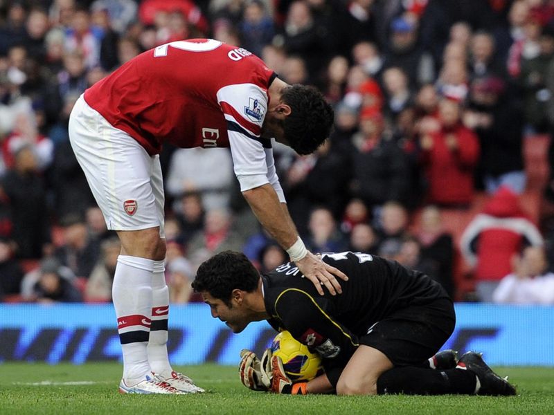 Arsenal found the going tough...