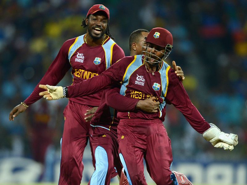 Denesh Ramdin scored a direct hit to run Thisara Perera out.