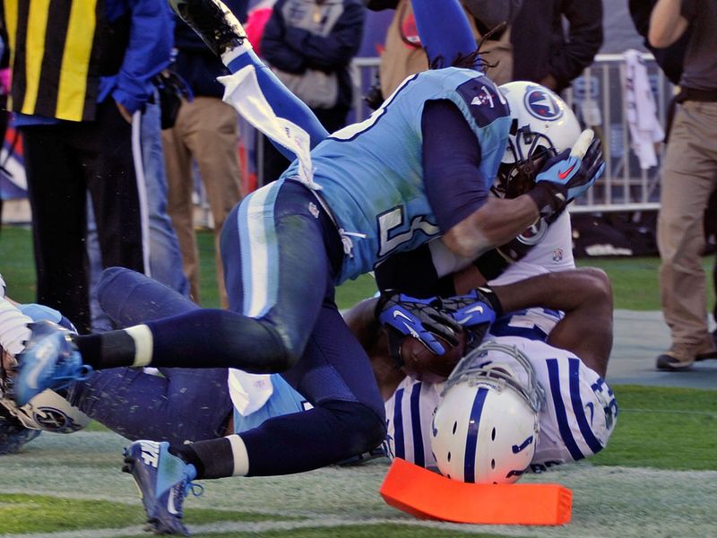 Vick Ballard scored a spectacular touchdown in overtime to see the Colts past the Titans