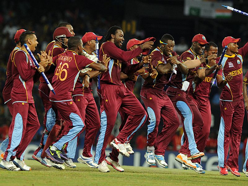 The Windies celebrated as Sri Lanka were all out for 101, winning by 36 runs.