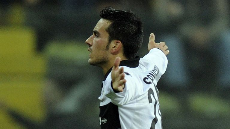 Nicola Sansone celebrates putting Parma ahead