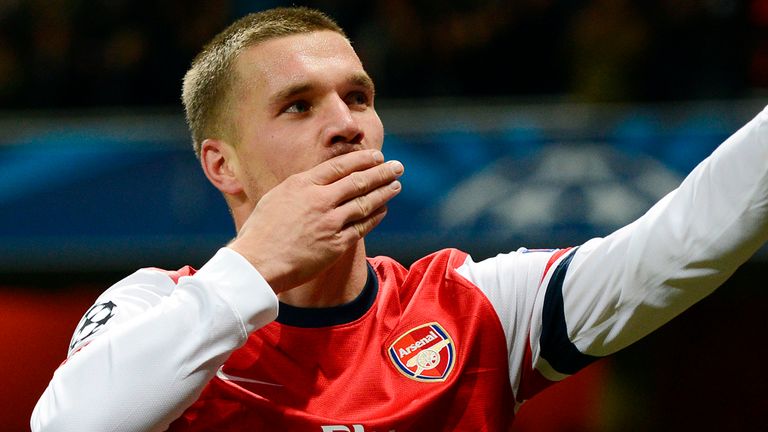 Lukas Podolski: Scored in the victory for Arsenal