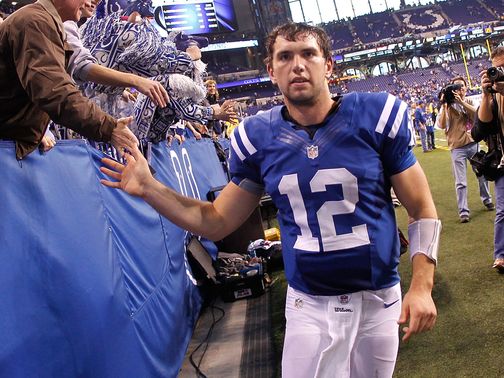 Andrew Luck: Star as the Colts claimed victory&nbsp;