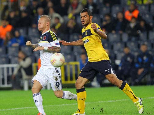 Michalis Konstantinou in action for AEL