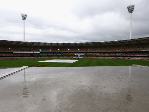 The weather ensured no play on day two in Brisbane