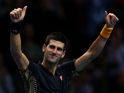 Djokovic: Celebrates his triumph