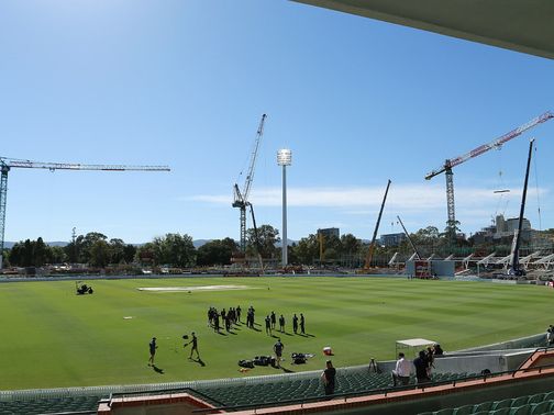 The venue currently sports construction as a backdrop.