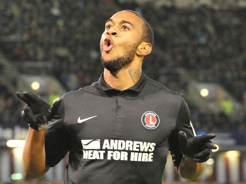 Danny Haynes celebrates his goal