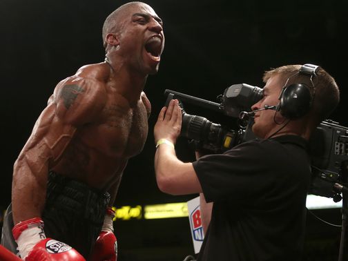 Denton Vassell celebrates his victory