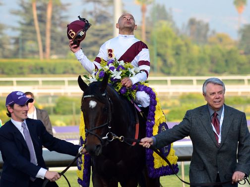 Mike Smith celebrates his piece of Breeders' Cup history&nbsp;