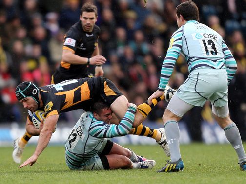 Chris Bell of Wasps is halted