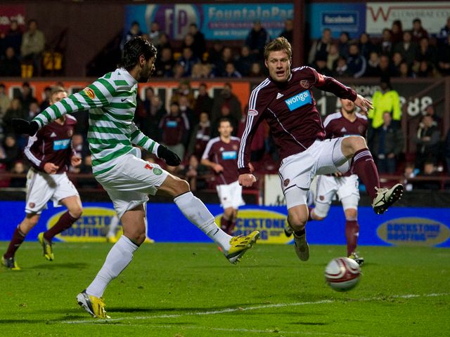 Lassed Nouioui scores the opening goal for Celtic