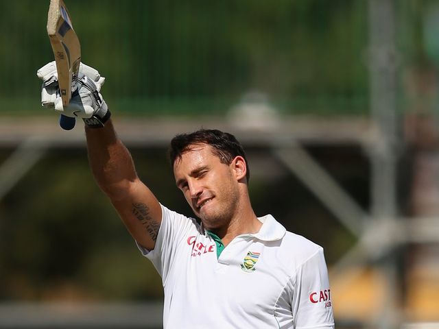 Du Plessis: Battled hard to earn a draw