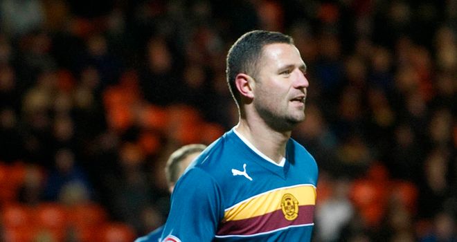Michael Higdon: Celebrates Motherwell's opener