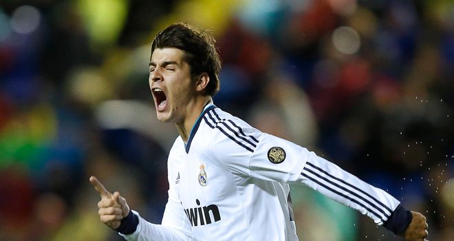 Alvaro Morata celebrates for Real Madrid