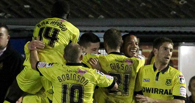 Tranmere: Celebrating Thompson's opener