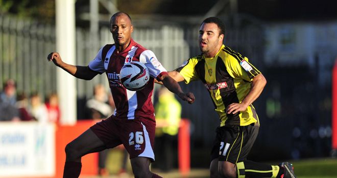 Chris Zebroski (l): Late winner for Cheltenham