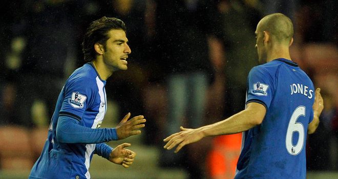Jordi Gomez: Delighted to become only the second ever Spaniard to score a Premier League hat-trick.