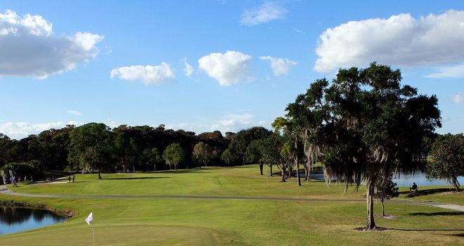 The 17th hole at the Magnolia Course