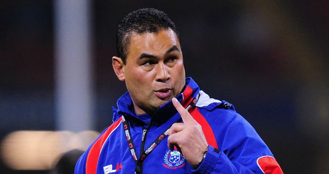 Pat Lam looks on as Samoa beat Wales on Friday night