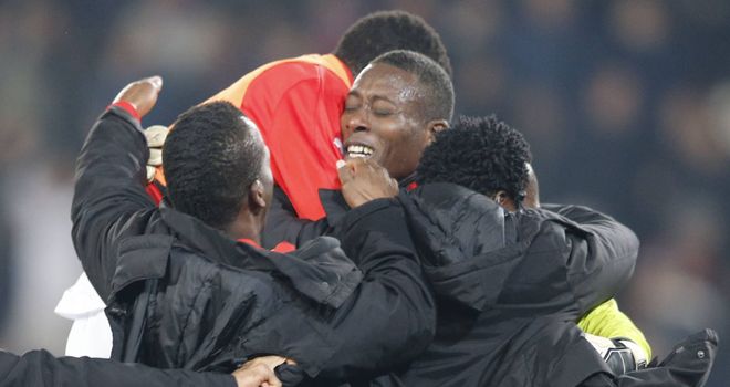 Rennes celebrate their shock victory