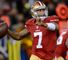 Colin Kaepernick: Threw two touchdowns on his first start