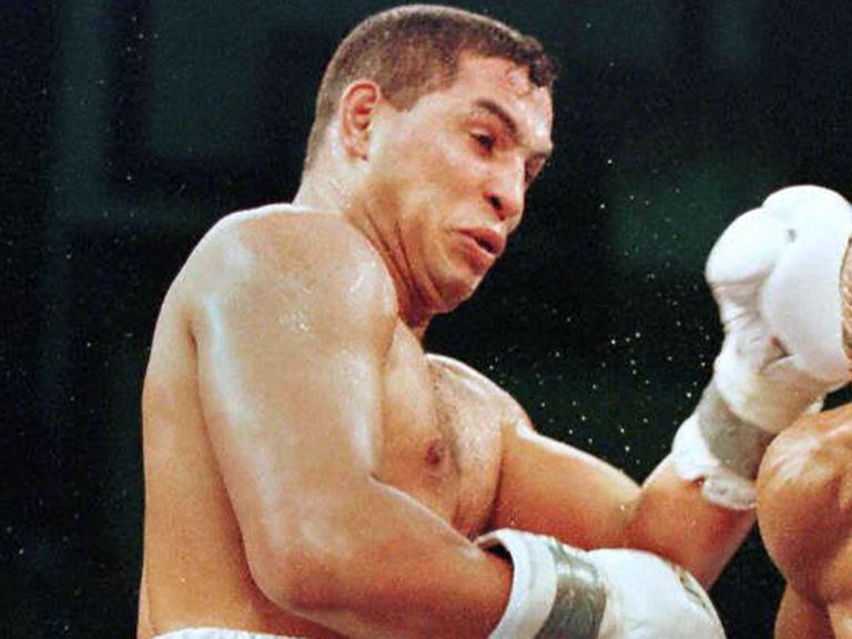 Hector Camacho during his 1997 fight with Sugar Ray Leonard.