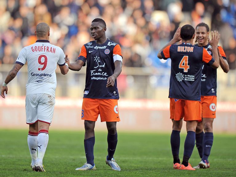 Montpellier celebrate against Bordeaux