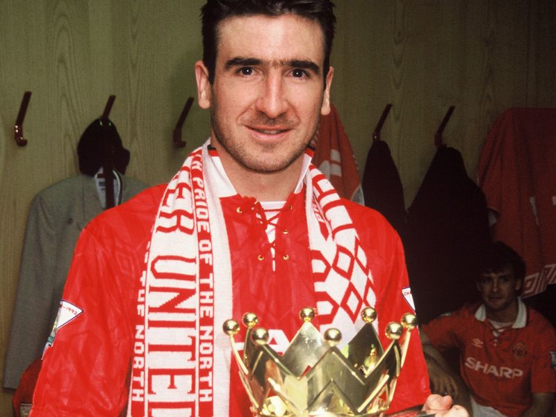 Cantona won the Premier League title during his first season...