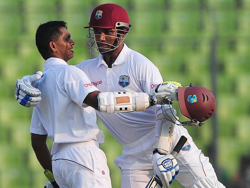 Shiv Chanderpaul and Denesh Ramdin put on 130 together...