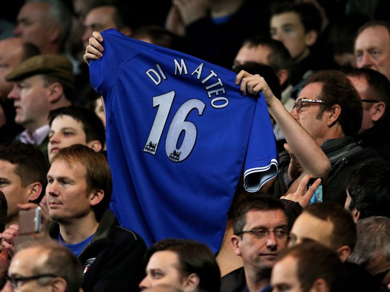 The Chelsea fans showed support for former manager Roberto Di Matteo...