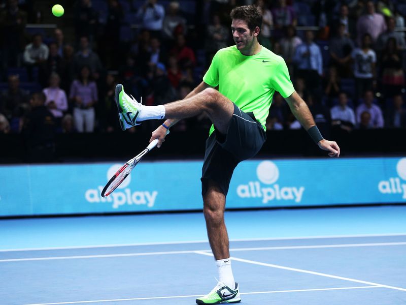 An added treat for the O2 Arena crowd saw Del Potro play his second game of the night ...