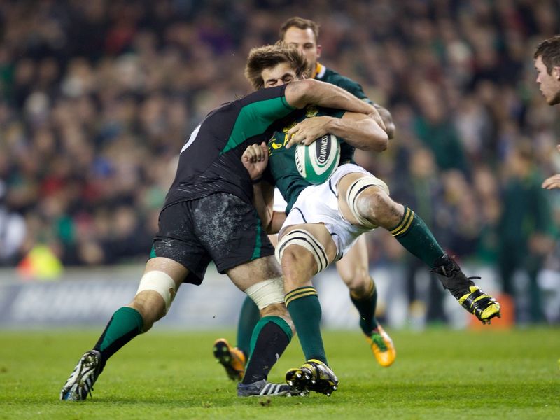 Eben Etzebeth met hard in the tackle