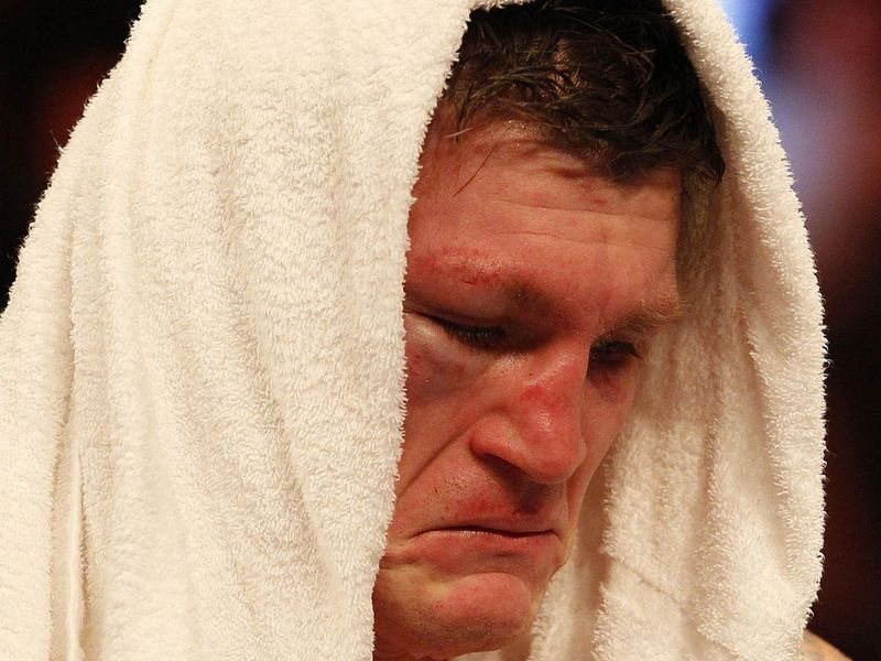 Hatton cannot hide his devastation at being knocked out by Senchenko in his comeback fight