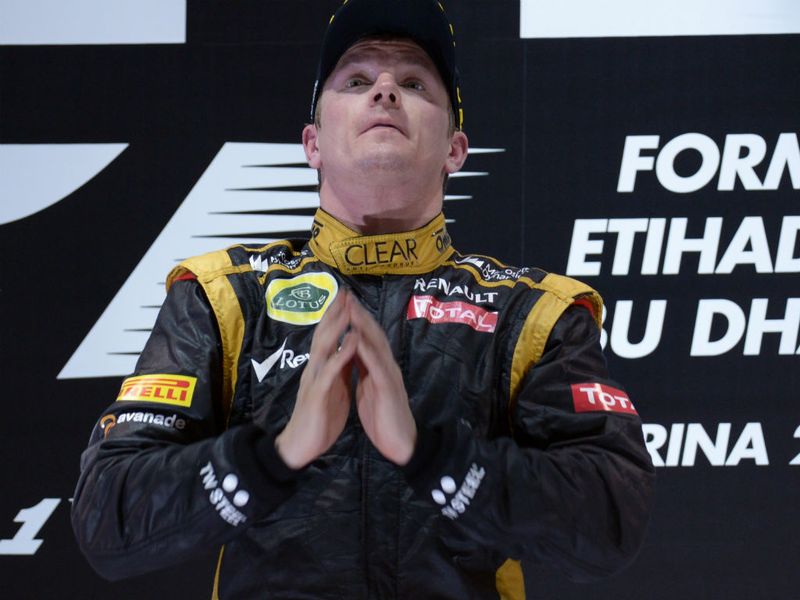 Kimi on the podium