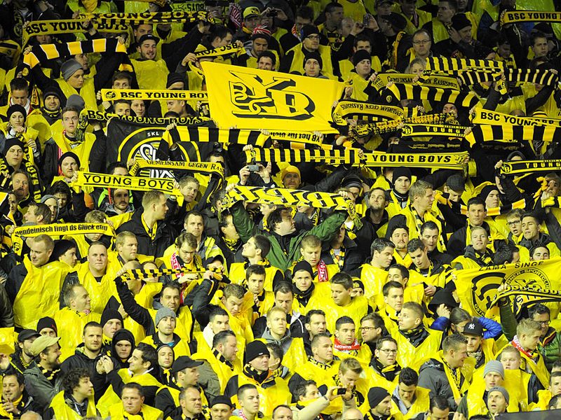 Young Boys supporters have travelled in large numbers to cheer on their side against Liverpool in a crunch Group A clash