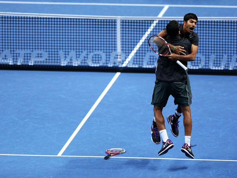 India's Mahesh Bhupathi and Rohan Bopanna won the first doubles semi-final