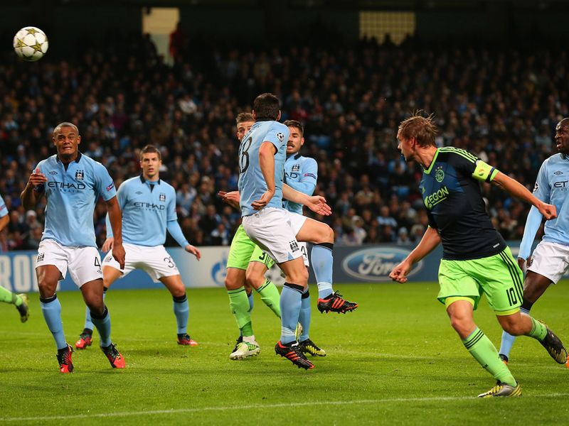 And things got worse for City when De Jong added a second soon after