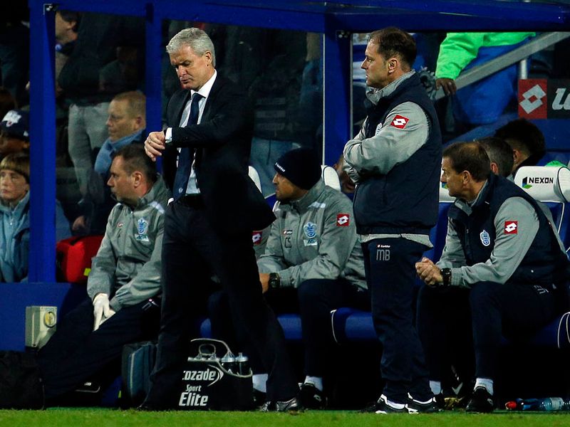 On borrowed time? Mark Hughes' QPR suffer a 3-1 defeat at the hands of Southampton.